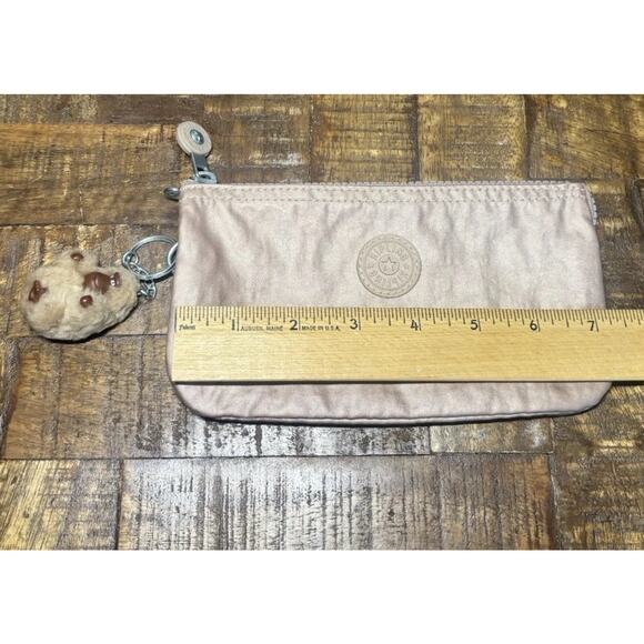 Kipling Creativity Accessory Zipper Pouch Polyamide Pink With Keychain - Picture 6 of 14